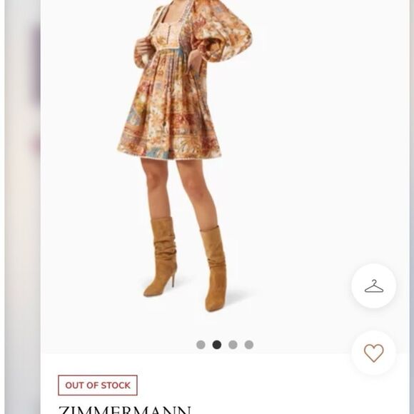 Zimmermann Chintz Billow Mini Dress Floral Crochet Long Sleeves Multi AU 0, US 4 - Picture 13 of 13